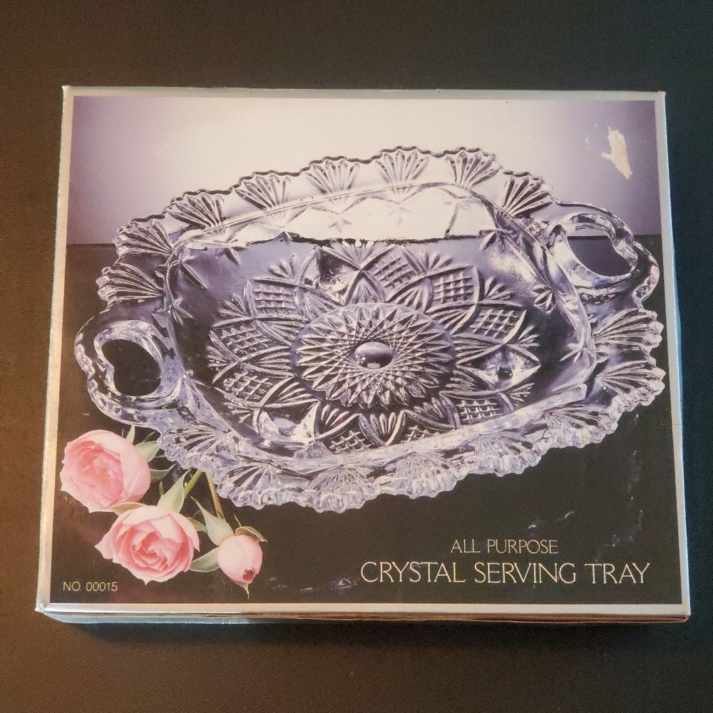 Crystal Serving Tray.